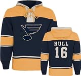 Brett Hull Old Time Hockey St. Louis Blues Alumni Lace Hooded Sweatshirt