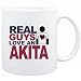 Mug White " Real guys love a Akita " Dogs