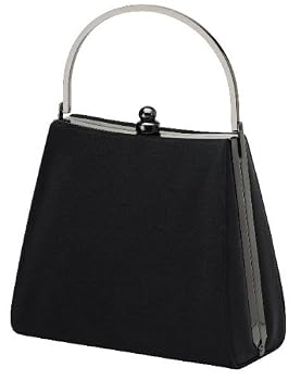 Satin Mini Clutch, Metal Frame, Evening Bag - Matiya (51 5264)