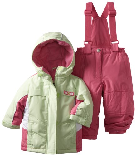 Pink Platinum Baby-Girls Infant Better Colorblock Jacket with Bib Set, Lime, 12 Months