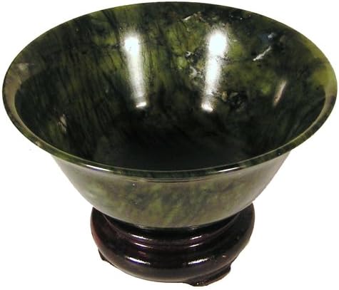 Jade Cup with Stand /Buddhist Offering Bowl
