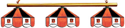 Cincinnati Bengals Pool Table Light - Stained Glass Shades