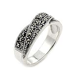 Marcasite Elegant Sterling Silver Ring