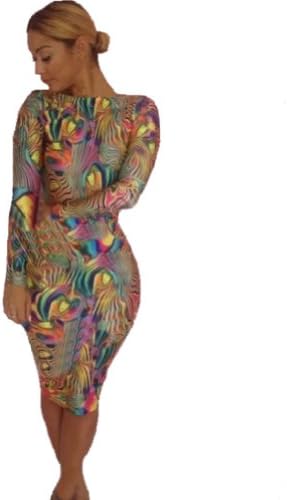 Women Fashion Bandage Bodycon knee Dress Celebrity Night Wear party Sexy Club S