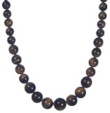 6-18mm Dyed Tiger's Eye Graduated Bead Necklace