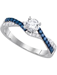 0.75CTW-DIA 0.38CT-CRD BRIDAL RING