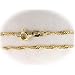 Gold Vermeil Sterling Silver Singapore Rope Chain Necklace 16