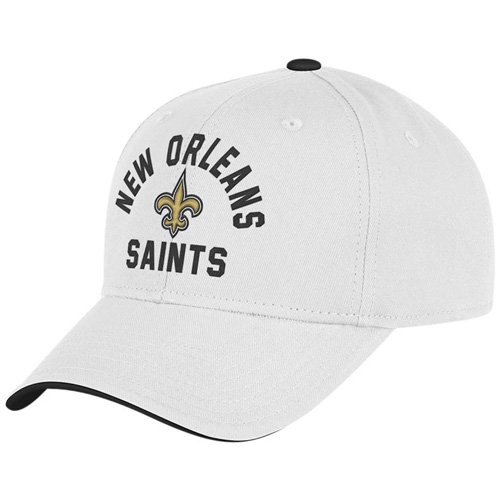 Reebok New Orleans Saints White Structured Adjustable Hat Adjustable