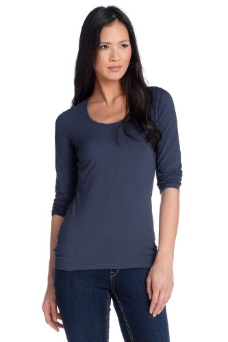 ESPRIT Damen Langarmshirt A27697, Gr. 38 (M), Blau (water blue 422) Preisvergleich