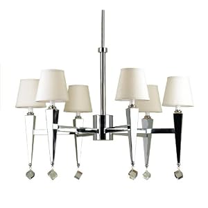 AF Lighting 6780-6H Candice Olson Margo 6 x 60-Watt Light Candle Base Chandelier, Chrome... by Candice Olson