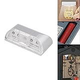 1つの単3電池4leds ledセンサーモーションランプ常夜灯の自動ドアの鍵穴pirモーションセンサー検出器ledライトランプシルバー