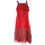 Little Girls Clothing Christmas Holiday RED GLITTER Dress BONNIE JEAN Girls 7-16