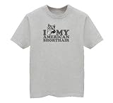 I Love My American Shorthair - Youth T-Shirt, Light Steel, Medium