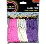 iLLoom Balloon - Fixed LED Light Up Balloons - 15pk (Pink / White / Purple) - AS SEEN ON BBC DRAGONS DEN