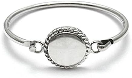 Sandra Creative Design Silver-tone Round Engravable 5" Baby Bracelet A5105