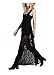 CA Fashion Women's Floral Lace Empire Waist Maxi Full Length Party Dress