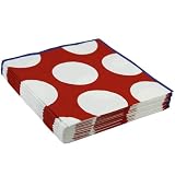 NCAA Kansas Jayhawks Polka Dot Luncheon Napkins
