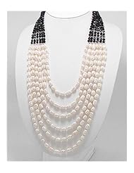 White (Natural) Fresh Water Pearl Necklace In Sterling Silver