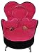 7 inch Fuchsia Hot Pink Black Velour Heart-Shape Chair Necklace Earrings Bracelet Ring Box Storage Jewelry Organizer Case