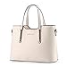 Fashion Road Genuine Leather Womens Shoulder Bags Top-Handle Handbag Tote Purse Bag White