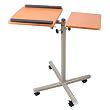 Adustable Laptop Table Cart Mobile, Mahogany 27.6"-31.5"Height