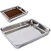 Baking Cookie Sheets Pan,Jelly-Roll Pans Roasting Pan,Stainless Steel Baking Pans Tray Cookie Sheet,Nonstick Toaster Oven Baking Sheet Pans, Easy Clean & Dishwasher Safe (12' x 9.64')
