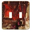 Light Switchplate Cover - Double Toggle - Metal-Designer Switch Plate: Fine Art Reproduction - (SDSFA-001)