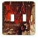 Light Switchplate Cover - Double Toggle - Metal-Designer Switch Plate: Fine Art Reproduction - (SDSFA-001)