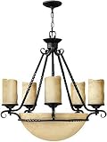 Casa Candle & Bowl Chandelier in Olde Black