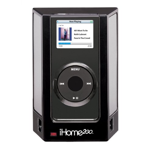 iHome iHM1 Portable Speaker System for iPod nano 1G (Black)