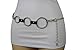 TFJ Women Fashion Metal Chains Belt High Waist Hip Big Rings Size XS S M Silver