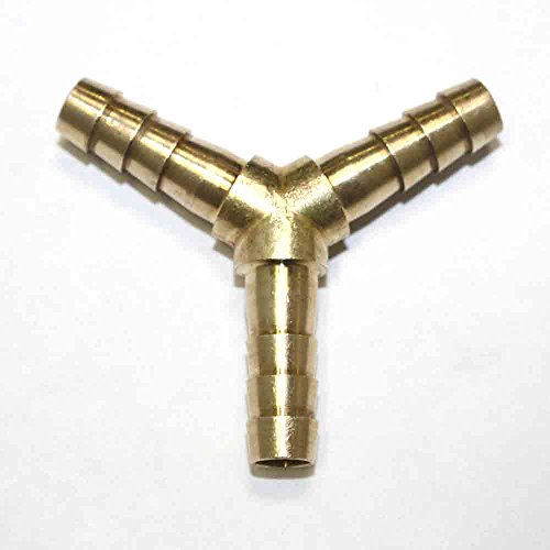Interstate Pneumatics FBY44 Brass Y Fittings 1/4 Inch Hose Barb Manifold