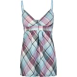 FULL TILT Womens Plaid Cami - Aqua/Pink