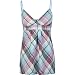Apparel : FULL TILT Womens Plaid Cami - Aqua/Pink