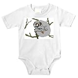 Onesie with primate, lemur, rainforest, branch, gray