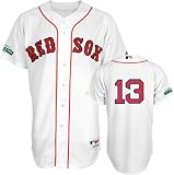 Carl Crawford Jersey: Adult Majestic Home White Authentic Boston Red Sox Jersey with Fenway Park 100th Year Anniversary Patch