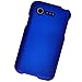 LG Optimus Fuel L34C Blue Rubberized Plastic Cover Snap On Hard Armor Gel Case