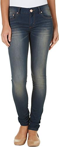 Indigo Rein Juniors Soft Stretch Second Skin Jeans 7 Medium wash blue