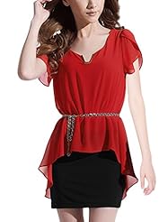 Two-Toned Chiffon/Cotton/Polyester  Dress