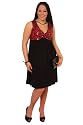 Red & Black Sequined Dress