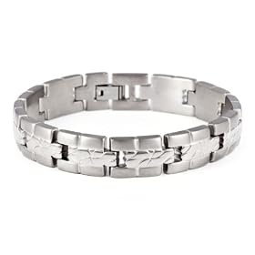 Men's Fancy Link Bracelet, Titanium, Model C/TB2