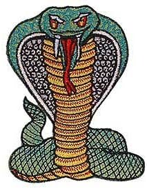 Novelty Embroidered Iron on Patch - Animal Character Collection - King Cobra Applique