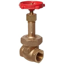 Milwaukee Valve 1151 Series Bronze Gate Valve, Industrial Service, Class 150, Rising Stem, NPT Female