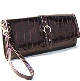 Mundi Large Clutch Nile Crocodile Wristlet Wallet in Choice of Fall Colors