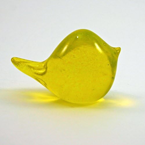 Henrietta Glass 'Little Birds' Hand Sculpted Glass Figurine (Yellow)