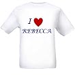 I LOVE REBECCA - Name-series - White T-shirt
