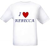 I LOVE REBECCA - Name-series - White T-shirt