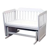 LA Baby Gliding Cradle with Day Bed, White