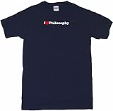 I Heart (Love) Philosophy Men's Tee Shirt 2XL-Navy