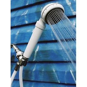 New Market Naturals Royale Hand-Held/Head Massage Shower Filter, White